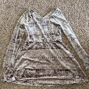 Route 66 Gray and White Patterned girls dress